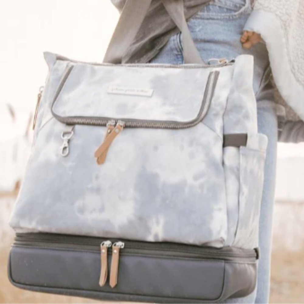 Petunia Pickle Bottom Gray Tie-Dye Diaper Bag